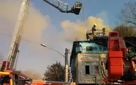 لحظات نجات مسافران از آتش‌سوزی مسافرخانه میدان راه‌آهن تهران+ویدئو