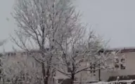 بارش برف شدید بهاری خوی را سپیدپوش کرد+ویدئو 