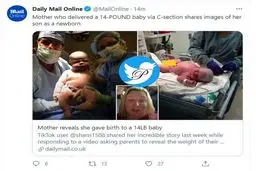 تولد نوزاد ۶.۳ کیلویی ۶۰سانتی متری!+عکس 