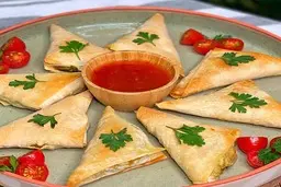 سمبوسه رو اینبار توی فر درست کن، کم روغن و ترد میشه | طرز تهیه سمبوسه در فر