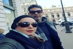 تصویری از پیمان معادی و خواهرش در خارج از کشور