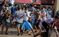 درگیری مخالفان و طرفداران کودتای میانمار