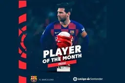 مسی بازیکن ماه لالیگا شد 