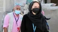 حضور آنجلینا جولی با حجاب کامل در بین مردم یمن+ویدئو