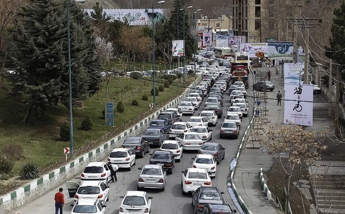ترافیک فوق سنگین در جاده چالوس