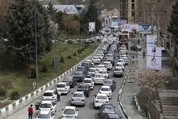 ترافیک فوق سنگین در جاده چالوس
