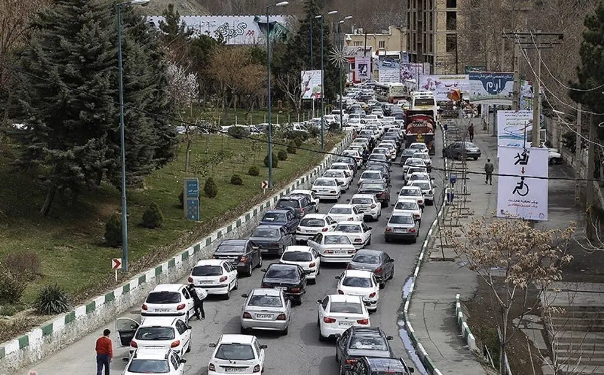 ترافیک فوق سنگین در جاده چالوس
