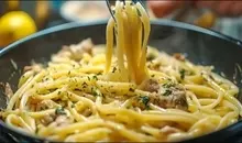 اسپاگتی با طعمی دریایی | ترکیب وعده خاص و متفاوت برای روزهای شلوغ +ویدئو
