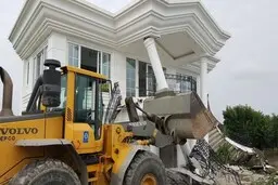  ویلای لاکچری در بابل با خاک یکسان شد (+عکس) 
