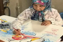 زهرا رهنورد بعد از 10 سال+ عکس| زهرا رهنورد در حال نقاشی کردن