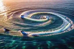 نهنگی که ریاضی بلد است! | تماشای لحظه ساخت دنباله فیبوناچی با حباب‌ها + ویدئو