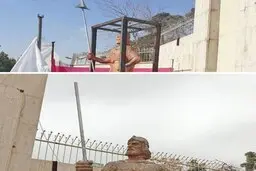 تندیس پهلوانان‌ شاهنامه در روزمجسمه سازی به سرقت رفت