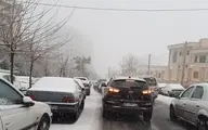 برف باعث ترافیک سنگین در معابر تهران شد