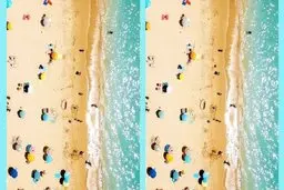 تست بینایی |  در این تصویر ساحلی تنها یک تفاوت وجود دارد آن را پیدا کنید؟ + پاسخ