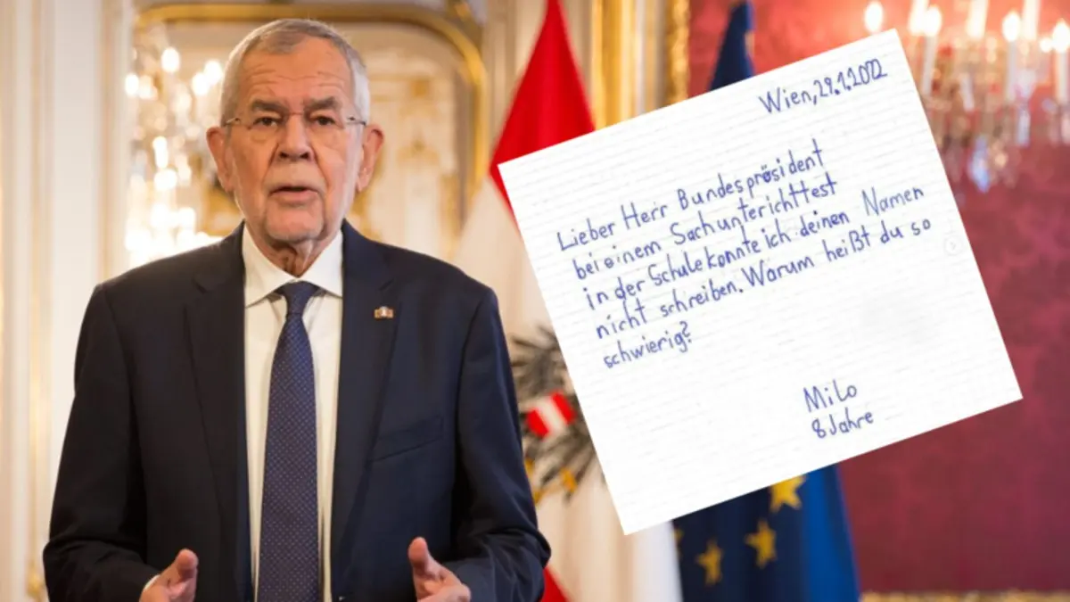 نامه دانش‌آموز اتریشی به رئیس‌جمهوری این کشور: چرا اسمت اینقدر دشوار است؟