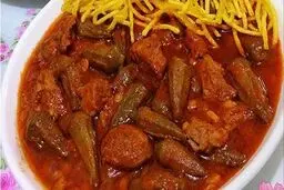 ناهار  خورش بامیه درست کن، خیلی خوشمزه میشه | طرز تهیه خورش بامیه فوق العاده خوشمزه و مجلسی به روش جنوبی ها