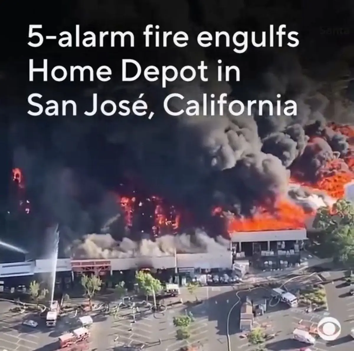 آتش سوزی مهیب در فروشگاه Home Depot در سن خوزه+ویدئو 