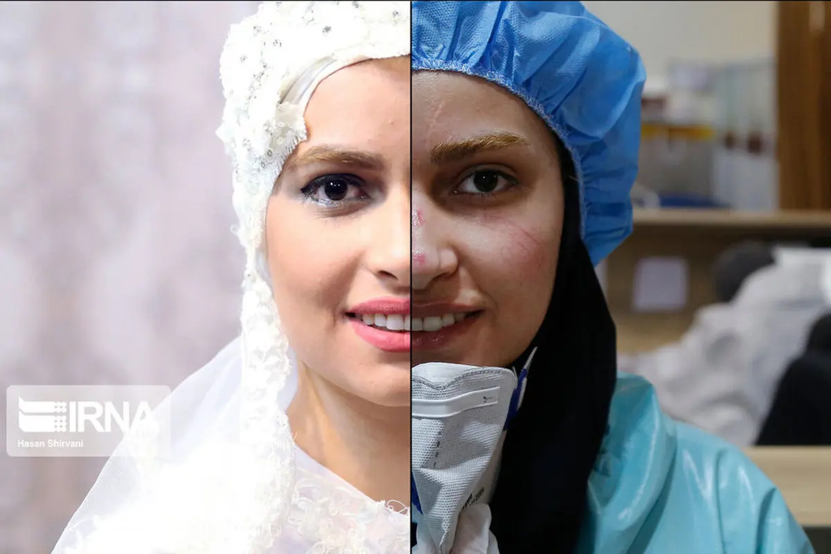  «نسیم شوستری» پرستار بخش کرونای بیمارستان فیروزآبادی عروسی کرد