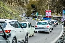 بار ترافیکی سنگین و باران در همه جاده‌های تهران-شمال 
