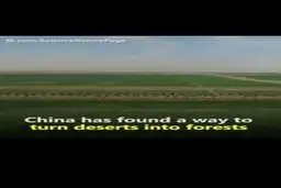 چینی‌ها در مدت ۶ ماه بیابان بی آب و علف رو تبدیل به جنگل می‌کنند! + ویدئو