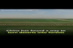 چینی‌ها در مدت ۶ ماه بیابان بی آب و علف رو تبدیل به جنگل می‌کنند! + ویدئو