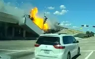 ویدیو سقوط وحشتناک یک تریلی از روی پل را ببینید! | آتش گرفتن و جان دادن راننده