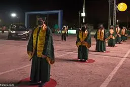  جشن فارغ التحصیلی در محل برگزاری مسابقات فرمول یک 