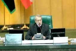 حضور لاریجانی در جلسه مجلس، برای اولین بار در سال ۹۹