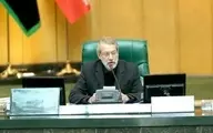 حضور لاریجانی در جلسه مجلس، برای اولین بار در سال ۹۹
