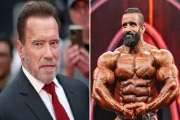 لحظه احساسی دیدار هادی چوپان با آرنولد شوارتزنگر + فیلم