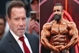 لحظه احساسی دیدار هادی چوپان با آرنولد شوارتزنگر + فیلم