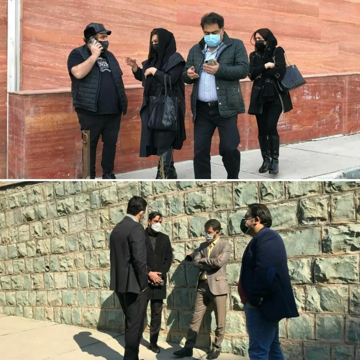 حضور برخی از بازیگران و فوتبالیست ها در محل بستری شدن علی انصاریان (عکس)