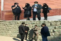 حضور برخی از بازیگران و فوتبالیست ها در محل بستری شدن علی انصاریان (عکس)