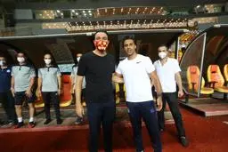   لیگ برتر | دیدار به سبک کرونایی سرمربیان دو تیم  در فولاد آره‌نا+عکس