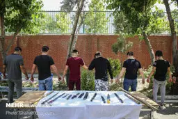 ۱۲ نفر از اراذل و اوباش محله اتابک دستگیر شدند