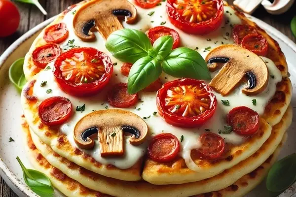 طرز تهیه مینی پیتزا پنکیکی | با خمیر پنکیک این مینی پیتزاها رو درست کن +ویدئو