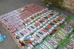 ۵۵ هزار عدد مواد محترقه غیرمجاز در سرپل‌ذهاب کشف شد