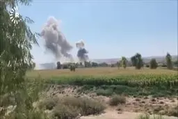 تصویری از لحظه برخورد پهپاد ایرانی به هدف در اوکراین