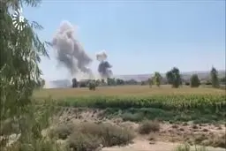 تصویری از لحظه برخورد پهپاد ایرانی به هدف در اوکراین