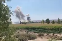 تصویری از لحظه برخورد پهپاد ایرانی به هدف در اوکراین