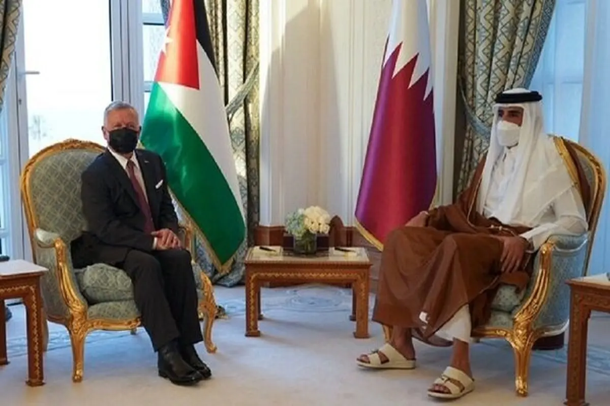 رایزنی پادشاه اردن با امیر قطر 