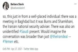 روزنامه‌نگار آمریکایی مدعی شد: شمخانی و و ویلیام برنز در بغداد دیدار کردند