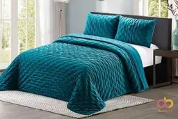 روتختی مخمل چهل تکه ترک + روتختی مخمل ساده