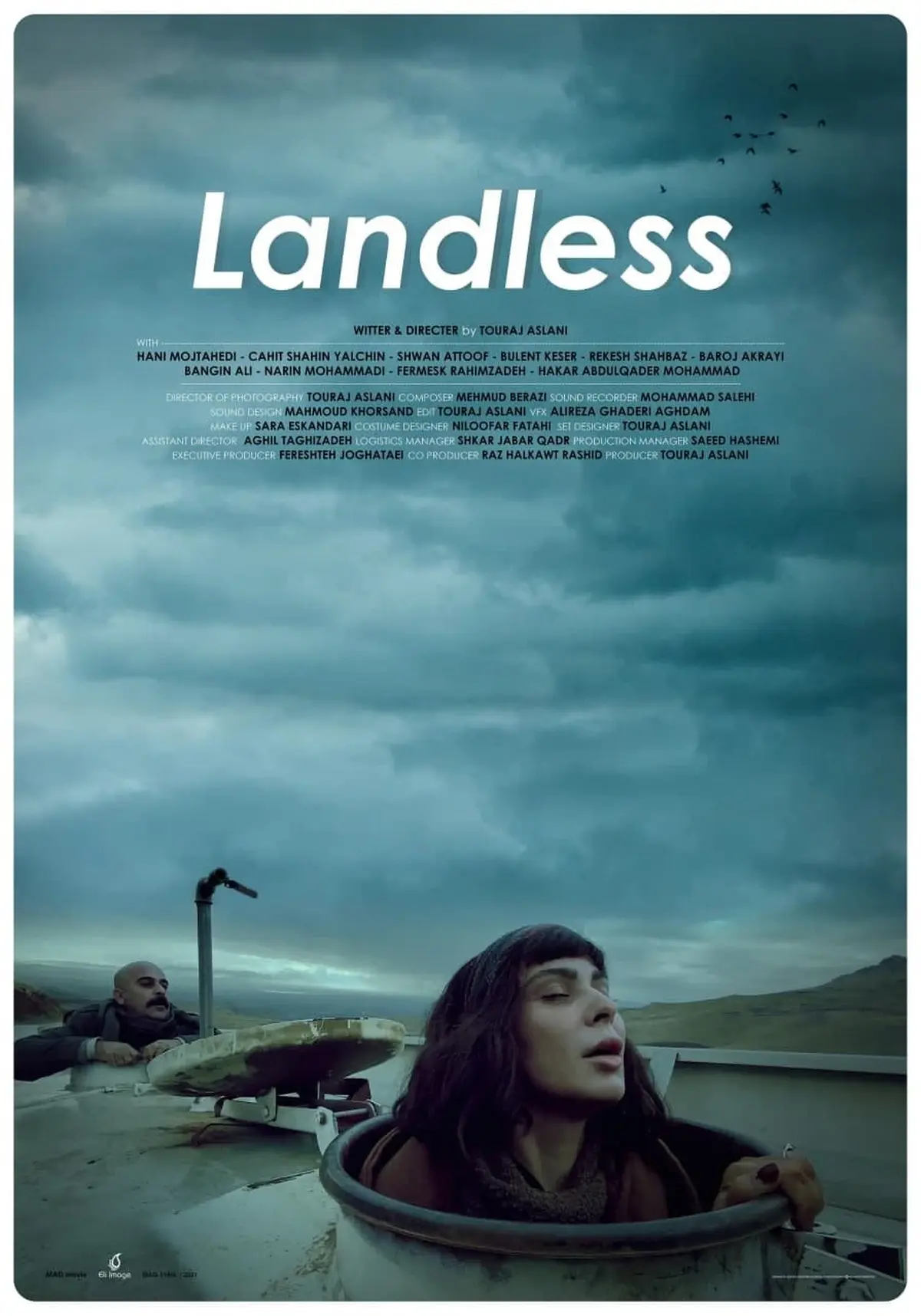 رونمایی از پوستر انگلیسی «بی سرزمین» آخرین فیلم تورج اصلانی +عکس 