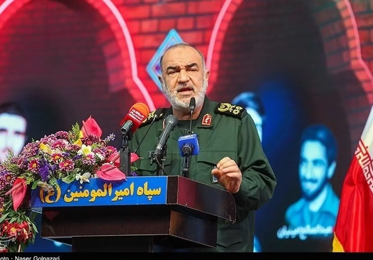 فرمانده کل سپاه: اقدامات دشمن را پاسخ خواهیم داد | صحبت های سرلشکر سلامی در راهپیمایی 13 ابان