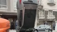 تصادف عجیب اسپورتیج در خیابان فرعی + عکس