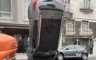 تصادف عجیب اسپورتیج در خیابان فرعی + عکس