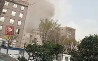  آتش‌سوزی یک ساختمان در بلوار کشاورز+ عکس