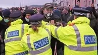 پلیس انگلیس با رانندگان کامیون درگیر شد