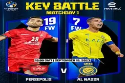 پوستر رسمی AFC برای بازی پرسپولیس - النصر با تصویری از وحید امیری و رونالدو | جت اختصاصی النصر در راه تهران + عکس و ویدیو